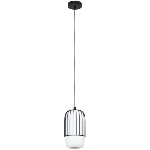 Eglo viseća lampa MULEGES E27 &amp;Oslash;16 cm crna bela 99618 Slike