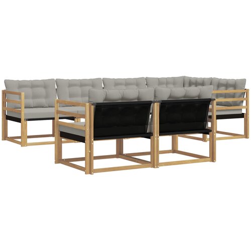  Set vanjskih sofa 7 kom. Bijela i svjetlosiva Slike