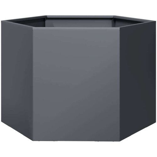 vidaXL Vrtno korito antracit šestkotnik 69x60x45 cm jeklo Cene