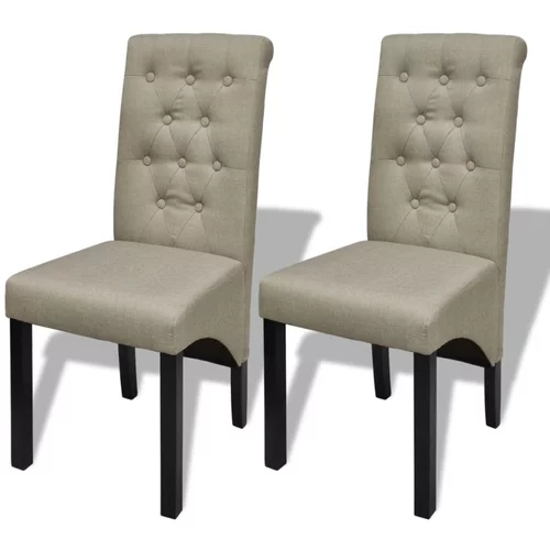vidaXL blagovaonske stolice od tkanine 2 kom bež