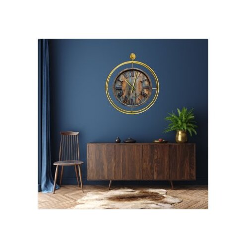 WALLXPERT dekorativni metalni zidni sat mclock 00124 zlatna boja Cene