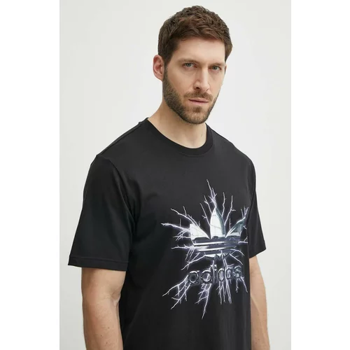 Adidas Pamučna majica za muškarce, boja: crna, s tiskom, IR9440