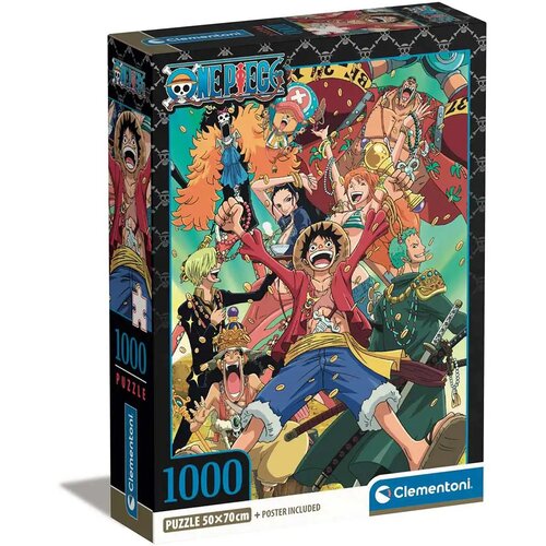 Clementoni One Piece anime 1000-delni kompaktna sestavljanka 50x70cm - Cene