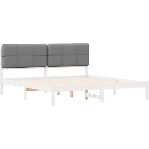  Krevetni okvir s tapiciranim uzglavljem Svijetlo siva Svjetlosiva 205.5 x 185.5 x 84.5 cm Slike