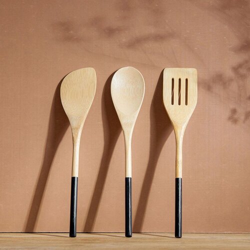  Kuhinjski set BAMBOO 3kom - Black - HML Cene
