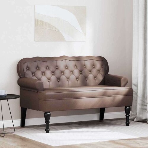 vidaXL Chesterfield klupa Smeđa 119,5 x 64,5 x 75 cm Lažna koža Cijene