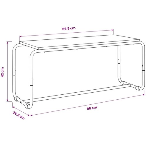  TV stalak 98 x 35.5 x 42 cm Staro drvo Konstruirano drvo - Staro drvo 98 x 35.5 x 42 cm Slike