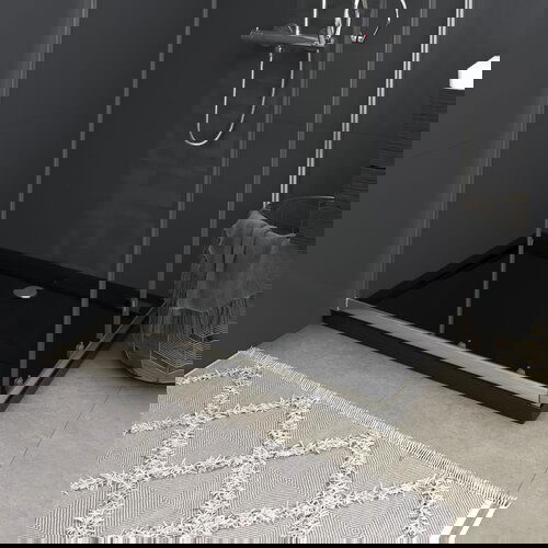 VidaXL Pravokutna ABS tu&amp;scaron;-kada crna 80 x 110 cm Slike