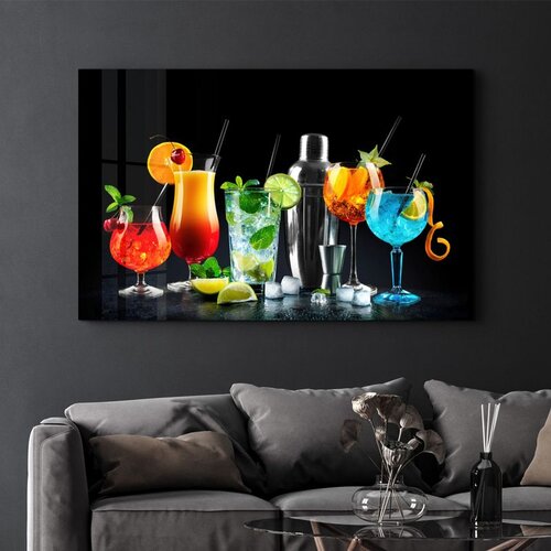 WALLXPERT Dekorativna slika na kaljenom staklu, 46x72cm, Šarena Cene
