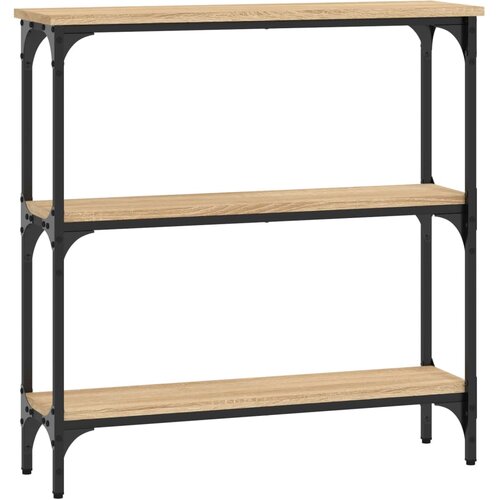Maison Chic konzolna miza - miza ob steni sonoma hrast 75x22,5x75 cm inženirski les, (21785881) Slike