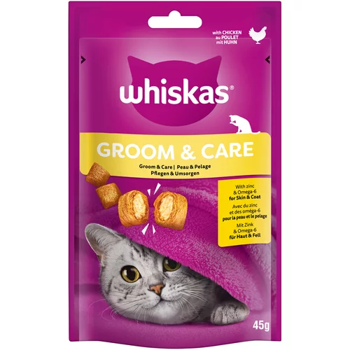 Whiskas Snacks Groom & Care – Piletina (8 x 45 g)