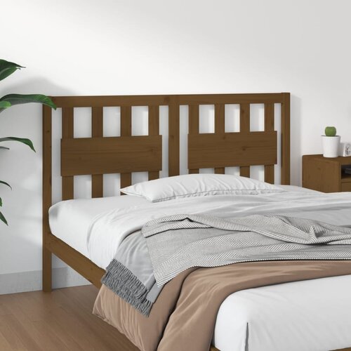  Uzglavlje za krevet boja meda 125,5x4x100 cm masivna borovina Cene
