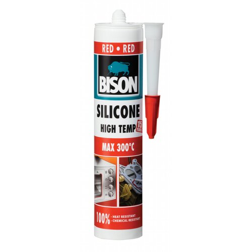 Bison Silikon High temp (280 ml, Crvene boje, Otpornost na temperaturu: 10 °C - 260 °C) Cene