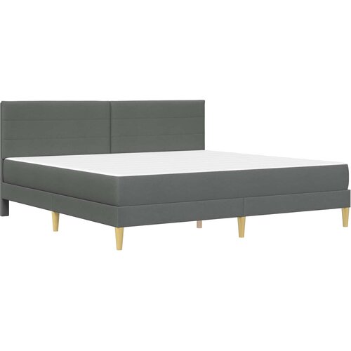  Okvir kreveta s madracem Tamno siva 180 x 200 cm tkanina Slike