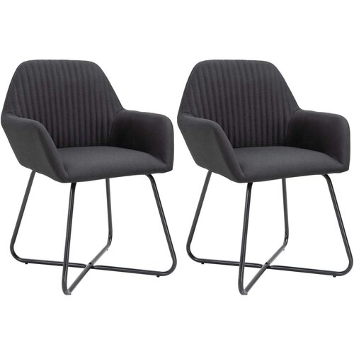  Blagovaonske stolice od tkanine 2 kom crne Cijene