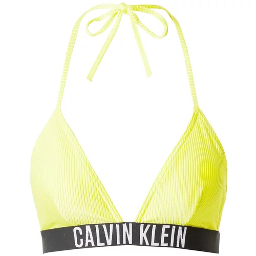 Calvin Klein Swimwear Bikini zgornji del rumena / črna / bela