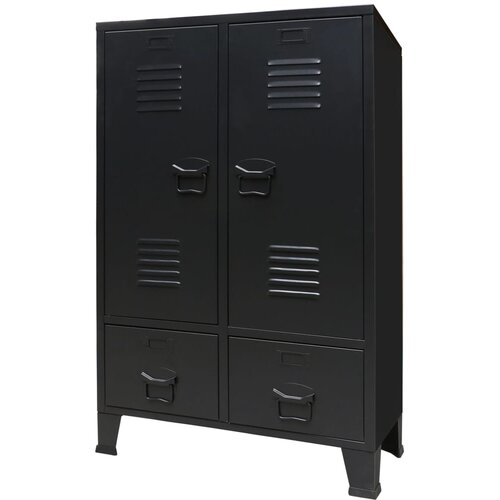 The Living Store Kovinska omara v industrijskem stilu 67x35x107 cm črna -, (21434274) Slike