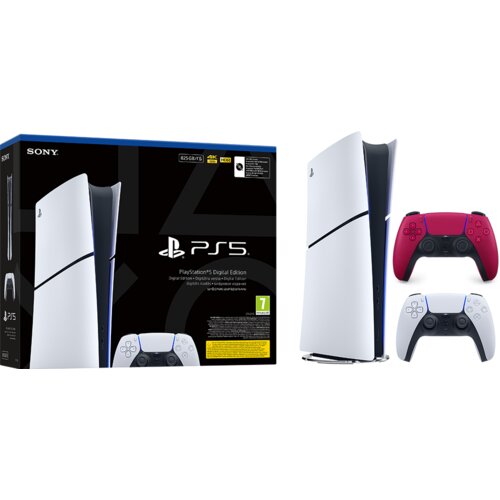 Playstation Igralna konzola 5 Slim Digital, 825GB + dodaten kontroler (c. rdeč) Cene