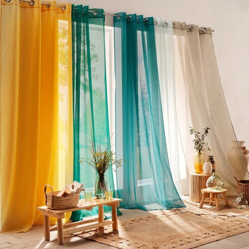 Douceur d int&amp;eacute;rieur Ružičasta prozirna zavjesa 140x280 cm Sandra &amp;ndash; Slike