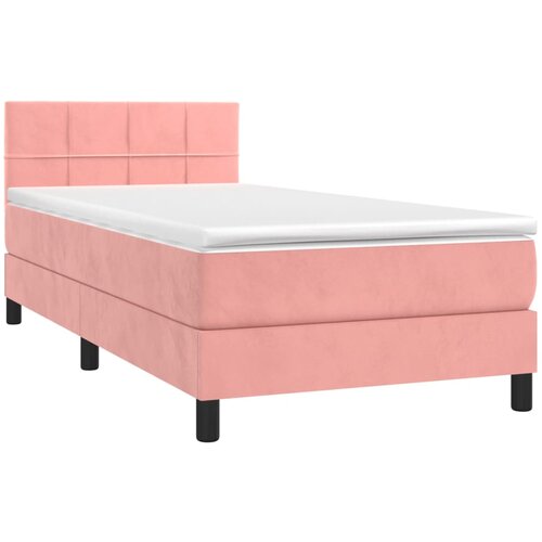 Box spring krevet s madracem ružičasti 100x200 cm bar&amp;scaron;unasti Slike