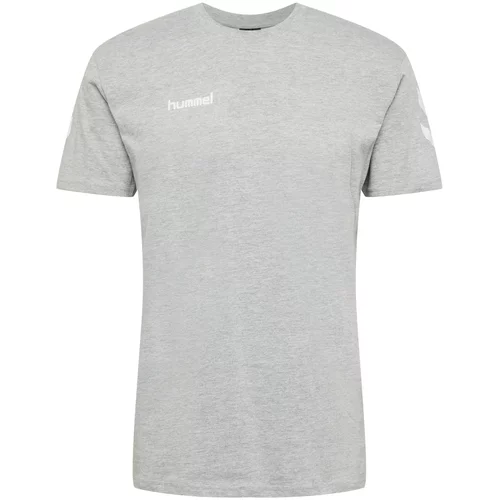 Hummel Tehnička sportska majica siva melange / bijela