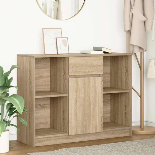 VidaXL Komoda s ladicama hrasta sonome 101x35x76 cm konstruirano drvo Slike
