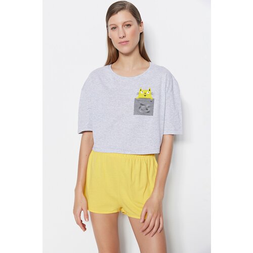 Trendyol Pajama Set - Yellow - Animal print Cene