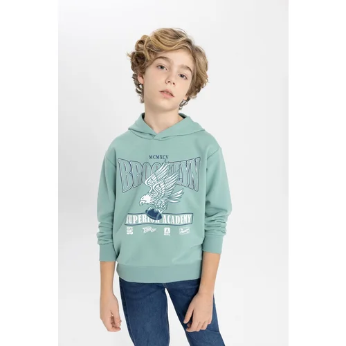 Defacto Boy&#39;s Printed Hooded Sweatshirt