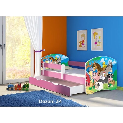 ACMA krevet za decu pink sa fiokom 160x80 2 34 Slike