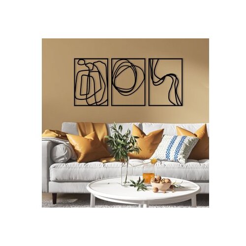 Wallity zidna dekoracija Achermus, 120x54cm, Crna Cene