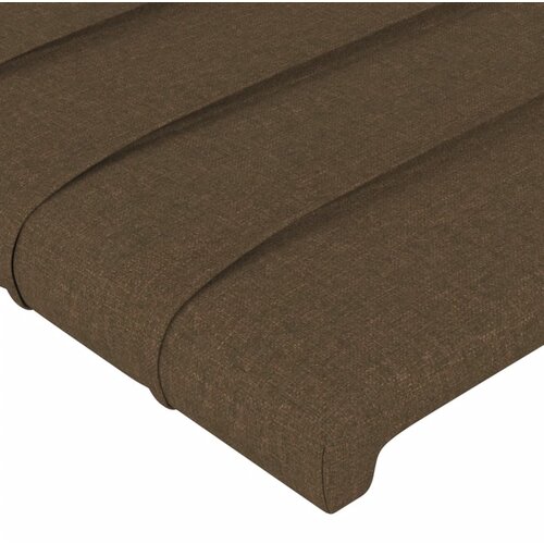  LED uzglavlje tamnosmeđe 163x16x118/128 cm od tkanine Slike