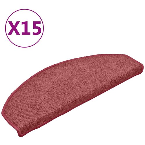 Maison Chic Preproga, Ruge za stopnice 15 kosov rdeče 65x24x4 cm, (22121199) Slike