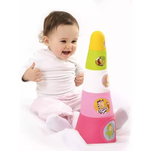 Smoby cotoons Veseli stolp - roza Slike