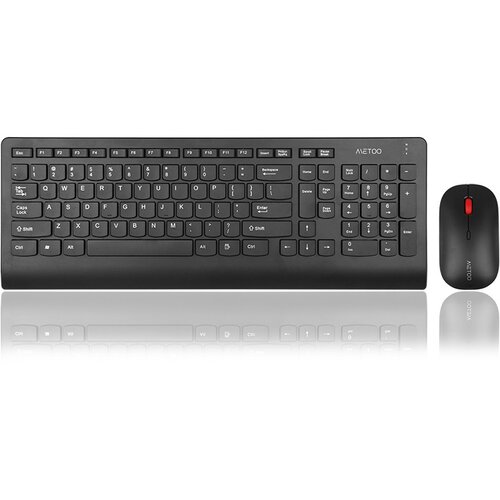 METOO combo miš i tastatura bezični C80 rechargeable crna Slike