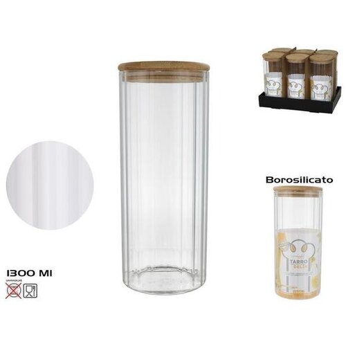  STAKLENKA 1300ML DELIS BOROSILIKATNO STAKLO BAMBUS Cene