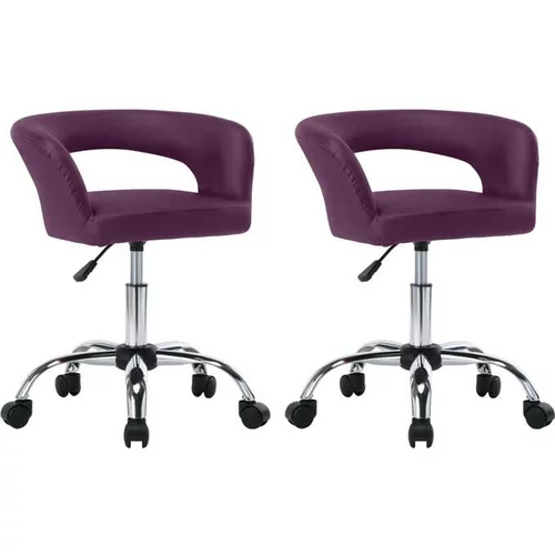  Jedilni stoli 2 kosa vijolično umetno usnje