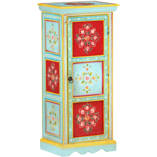 vidaXL Ručno obojena visoka komoda 40x30x90 cm od masivnog drva manga Cijene