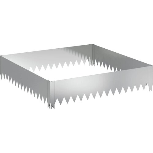 vidaXL Robovi trave 100 x 100 x 20 cm Jeklo Srebrna, (5000301725) Cene