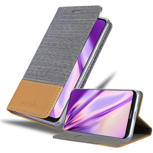  Ohi&scaron;je, združljiv z Nokia v svetlo sivo rjavi barvi - za&scaron;čitni pokrov z magnetnim zapiranjem, stoječo funkcijo in režo za kartico, (20569855) Cene
