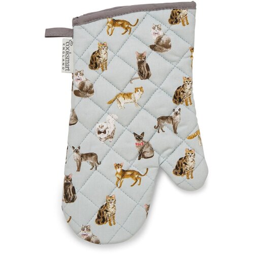 Cooksmart &amp;reg; Modra bombažna kuhinjska rokavica Curious Cats Slike