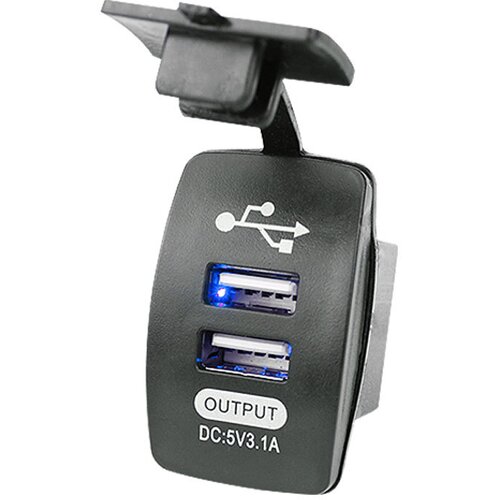 INF dvojni usb avtopolnilec v obliki čolna black+blue, (21540503) Cene