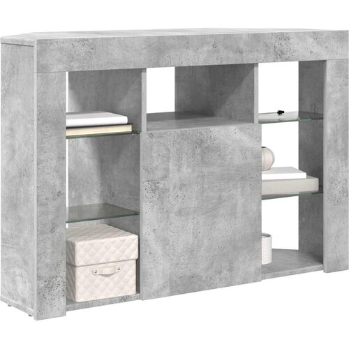  Kotni LED TV ormar 100x40x68cm Betonski sivi Konstruirano drvo Slike
