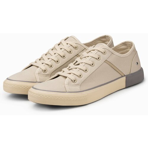 Ombre Classic men's sneakers with rivets - cream Cene