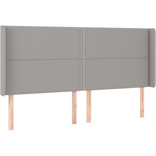  Krevet box spring s madracem LED svjetlosivi 180x200 cm tkanina Slike