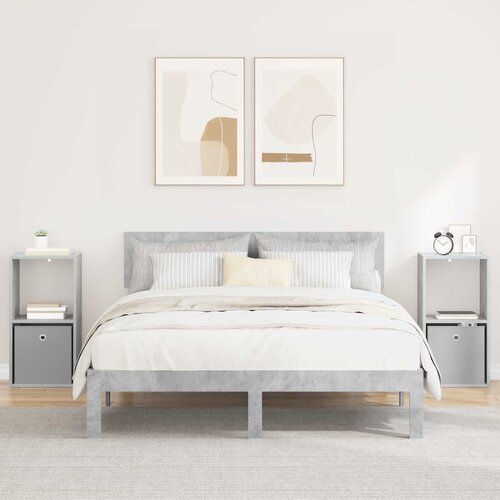  Noćni ormarić s ladicama 2 pcs Betonski sivi 35 x 32 x 68,5 cm Cene