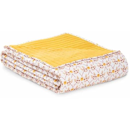 AmeliaHome Žuti pokrivač za bračni krevet 200x220 cm Folky -