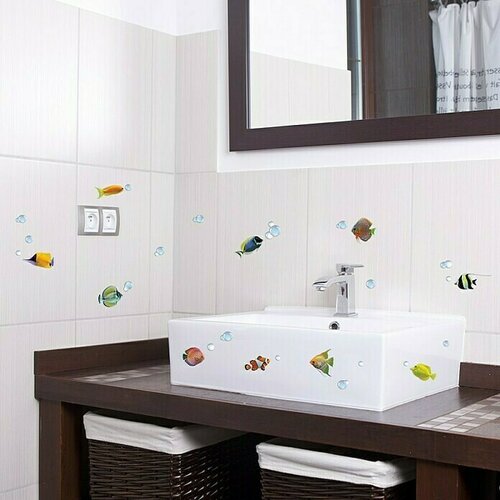 Dekorativna naljepnica Colourful Fishes (15 x 31 cm) Slike
