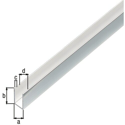 Alberts U-profil (D x Š x V: 1.000 x 10 x 15 mm, Aluminij) Cijene