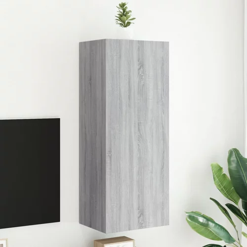  Zidni TV ormarić siva boja hrasta 40,5 x 30 x 102 cm drveni