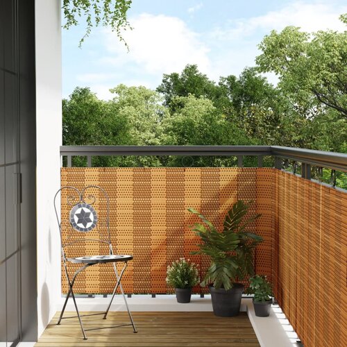 VidaXL Balkonski zaslon svijetlosmeđi 400 x 80 cm od poliratana Slike